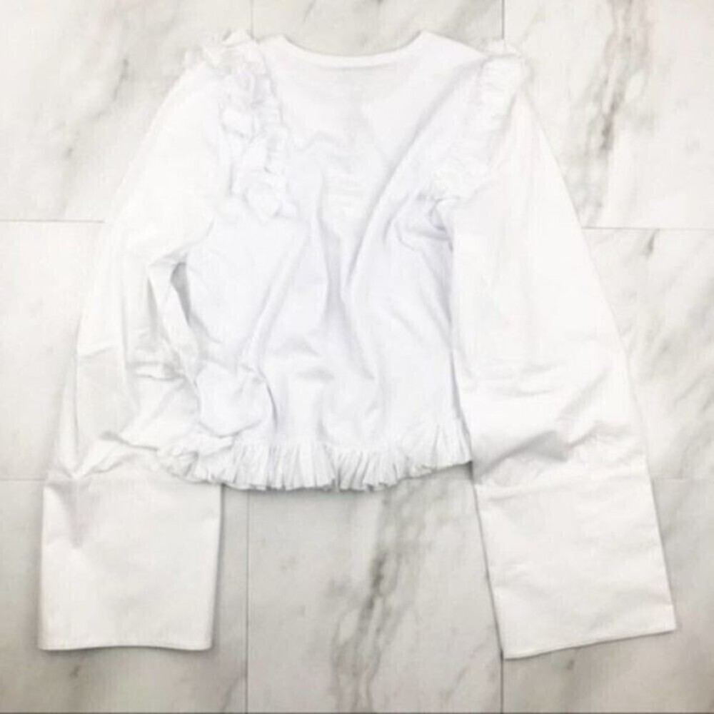 OPENING CEREMONY White Ruffle Long-Sleeve Top - Picture 8 of 9